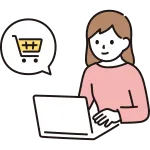 Woman Shopping On Computer SVG Icon